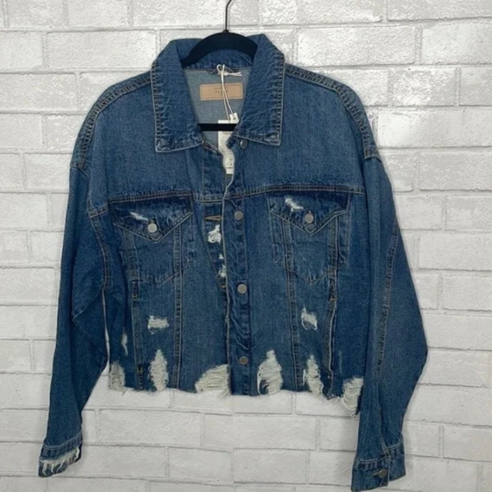 NWT Blank NYC Distressed Denim Jacket - Picture 3 of 12